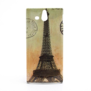Eiffel Tower Plastic Cover Case for Sony Xperia U ST25a / ST25i Kumquat