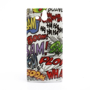 Graffiti HAHA BOOM Hard Protective Case for Sony Xperia U ST25a / ST25i Kumquat