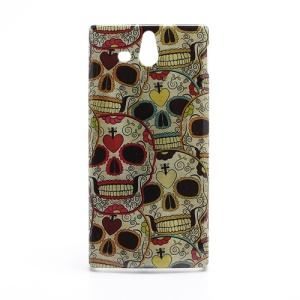 Unique Skull Heads Sleek Hard Protective Case for Sony Xperia U ST25a / ST25i Kumquat
