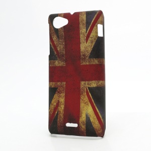 Retro UK Flag Design Hard Case Shell for Sony Xperia J ST26i ST26a