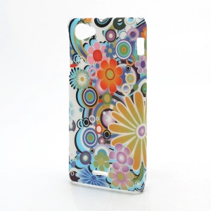 Colorful Flowers Hard Plastic Case for Sony Xperia J ST26i ST26a