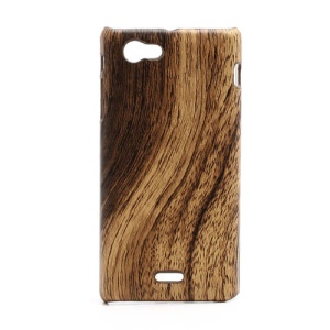 Wood Grain Hard Case Cover for Sony Xperia J ST26i ST26a