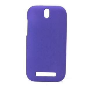 Rubberized Hard Plastic Case Shell for HTC Desire SV T326e - Dark Blue