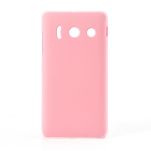 Frosted Rubberized Plastic Case Shell for Huawei Ascend Y300 U8833 - Pink