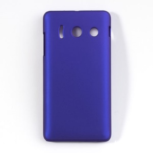 Frosted Rubberized Plastic Case for Huawei Ascend Y300 U8833 - Dark Blue