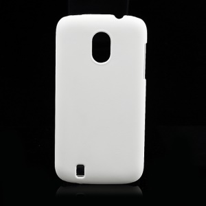 Frosted Rubberized Plastic Case Cover for ZTE V889M Blade 3 III - White