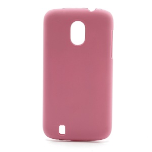 Frosted Rubberized Plastic Case Shell for ZTE V889M Blade 3 III - Pink
