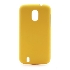 Frosted Rubberized Plastic Case Shell for ZTE V889M Blade 3 III - Yellow