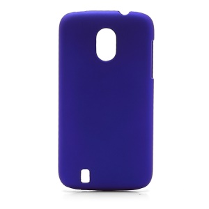 Frosted Rubberized Plastic Case Cover for ZTE V889M Blade 3 III - Dark Blue
