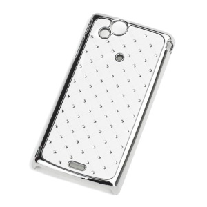 Starry Sky Diamond Plating Hard Case for Sony Ericsson Xperia Arc X12 / Arc S LT18i - White