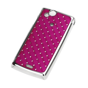 Starry Sky Diamond Plating Hard Case for Sony Ericsson Xperia Arc X12 / Arc S LT18i - Rose