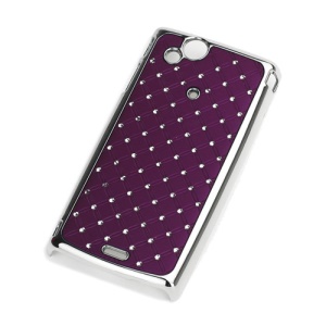 Starry Sky Diamond Plating Hard Case for Sony Ericsson Xperia Arc X12 / Arc S LT18i - Purple