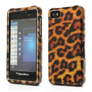 Stylish Brown Leopard 2 in 1 Hard Snap-On Phone Case for BlackBerry Z10 BB 10
