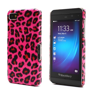 Leopard Skin Protective Hard Case Shell for BlackBerry Z10 BB 10 - Rose
