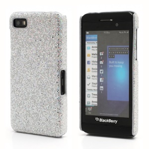 Glittery Paillette Chic Protective Hard Case Shell for BlackBerry Z10 BB 10 - Silver