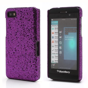 Glittery Paillette Chic Protective Hard Case Shell for BlackBerry Z10 BB 10 - Purple