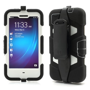 Griffin Survivor Military Duty Case with Belt Clip for BlackBerry Z10 - White / Black
