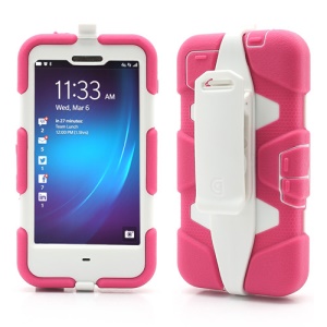 Griffin Survivor Military Duty Case with Belt Clip for BlackBerry Z10 - White / Rose