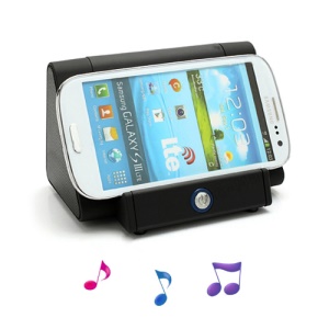 Wireless Magic Boost Cradle Amplify Speaker for iPhone iPod Samsung Nokia LG Sony etc - Black