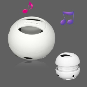 Mini Hamburg Capsule Speaker for iPhone iPod MP4 MP3 PC - White
