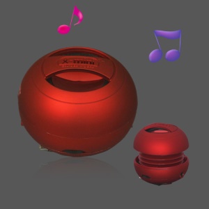 Mini Hamburg Capsule Speaker for iPhone iPod MP4 MP3 PC - Red