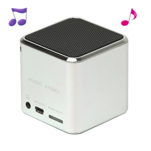Original Music Angel JH-MD06 Micro SD TF Card Mini Digital Speaker - Silver