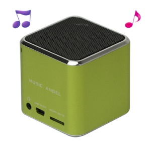 Original Music Angel JH-MD06 Micro SD TF Card Mini Digital Speaker - Green