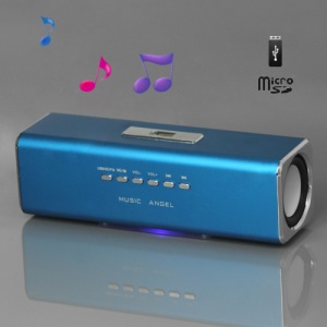 Music Angel USB Micro SD/TF Card Reader FM Radio Speaker for MP3 Mobile Phone PC(UK2) - Blue