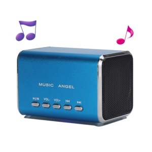 Angel Music MD05 Mini USB MP3 Player Speaker Amplifier TF Card Slot - Blue