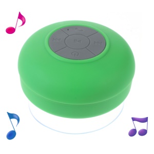 Mini Portable Waterproof Bluetooth Speaker with Suction Cup + Controls &amp; Microphone - Green