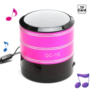 Portable FM Radio TF Card Music Player Mini Amplifier Speaker - Rose