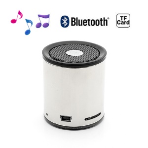 Portable Mini Wireless Bluetooth Stereo Speaker for iPhone Samsung HTC LG - Electroplated Silver