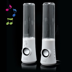 ATake BWD-10TA Colorized Water Dance Fountain Speaker for iPhone iPad iPod PC MP3 MP4 - White