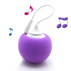 Mini Sponge Balloon Style USB Powered 3.5mm Audio Jack Speaker - Purple