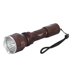 GuoLin GL-K56 CREE XM-L T6 LED Flashlight Torch + 18650 Battery + Charger - Coffee