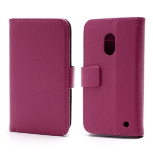 Wallet Leather Stand Case Cover for Nokia Lumia 620 - Rose