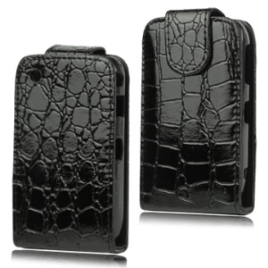 Soft Crozzling Vertical Leather Case for BlackBerry Curve 8520 8530 / Curve 3G 9300 9330