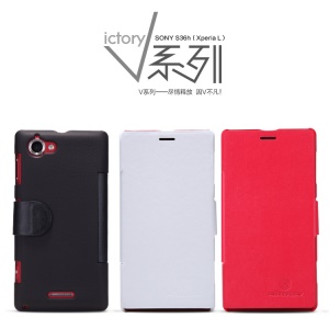 Nillkin Victory Series Leather Folio Case for Sony Xperia L S36h C2104 C2105