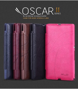 KLD Oscar II Series Leather Case w/ Card Slot Stand for Sony Xperia Z C6603 C6602 L36h HSPA+ LTE