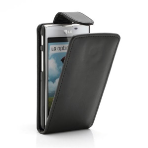 Vertical Magnetic Crazy Horse Leather Case Cover for LG Optimus L5 II E460