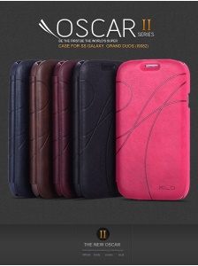 KLD Oscar II Series Leather Case w/ Card Slot Stand for Samsung Galaxy Grand i9082 i9080