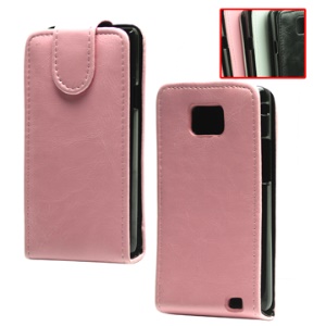 Vertical Magnetic Flip Leather Sleeve Case for Samsung I9100 Galaxy S2 / II