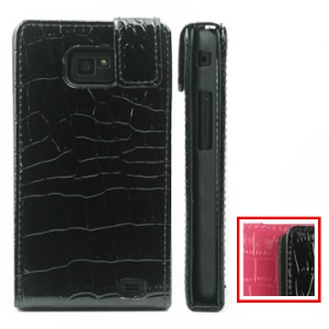 Noble Genuine Leather Crozzling Vertical Magnetic Flip Leather Case for Samsung I9100 Galaxy S 2