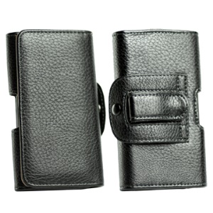 Lichee Pattern Leather Holster Belt Case for Samsung I9100 Galaxy S 2 etc Other Mobile Phone Model, Size:12.8*7*1.5cm