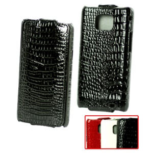 Noble Crocodile Skin Vertical  Flip Leather Case for Samsung I9100 Galaxy S 2
