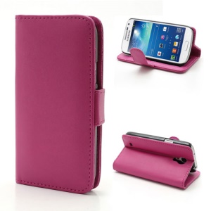 Wallet Leather Case Stand for Samsung Galaxy S IV mini I9190 I9192 I9195 - Rose