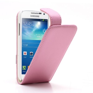 Vertical Leather Flip Case for Samsung Galaxy S4 mini I9190 I9192 I9195 - Pink