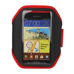 Samsung Galaxy Note I9220 GT-N7000 I717 / Galaxy Note II N7100 Sport Gym Armband Case Cover - Red