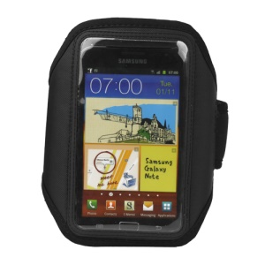 Samsung Galaxy Note I9220 GT-N7000 I717 / Galaxy Note II N7100 Sport Gym Armband Case Cover - Black