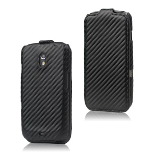 Leather Hard Case for Samsung Google Galaxy Nexus I9250 Carbon Fiber